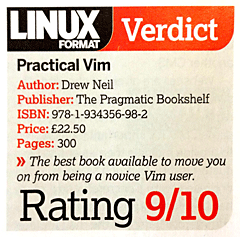 The best book available to move you on from being a novice Vim user.